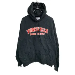 Champion プリント スウェット パーカー Lサイズ チャンピオン ブラック 古着卸 アメリカ仕入 t2411-4107