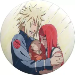 NARUTO うずまきクシナ　缶バッジ　絆 NARUTO J-WORLD 缶バッジ 絆 ミナト クシナ ナルト GINGER掲載
