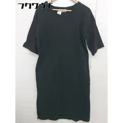 ◇ SLOBE IENA スローブ イエナ スリット 七分袖 膝下丈 ワンピース ブラック レディース  【中古】 【1110290008552】