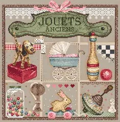 Madame La Fee マダムラフェ クロスステッチ 図案 チャート 刺しゅう 海外 【 "Jouets Anciens"-183 】 フランス 輸入 上級者 アンティーク 玩具 おもちゃ