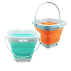 【新品・未使用】折りたたみバケツ ソフトバケツ 折りたたみ バケツ 2L シリコン 四角 洗車 釣り 車載 掃除 洗濯 アウトドア 多機能