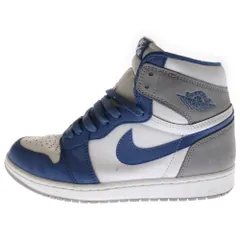 NIKE (ナイキ) AIR JORDAN 1 RETRO HIGH OG TRUE BLUE DZ5485-410 エアジョーダン1 トゥルーブルー ハイカットスニーカー グレー/ブルー US8.5/26.5cm