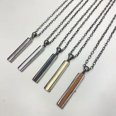 1個　　バー　プレート　ネックレス　チョーカー　アクセサリー　レディース　メンズ