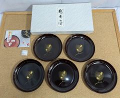漆器 丸盆 波に鳥沈金 蒔絵　慶塚　輪島塗 漆器 丸盆 波に鳥沈金 蒔絵 慶塚 輪島塗 - メルカリ