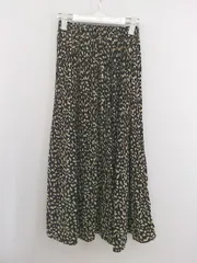 ◇ fifth フィフス 総柄 ロング ギャザー スカート ブラック マルチ レディース P  【1302230000225】