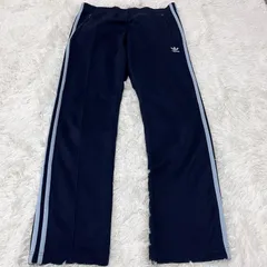 古着 adidas アディダス トラックパンツ ブルー ネイビー スリーストライプス 259-161