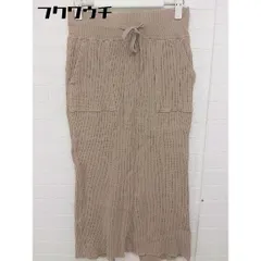 ◇ Kastane カスタネ ロング ナロー リブニット スカート サイズF ベージュ系 レディース  【中古】 【1107050004510】