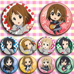 けいおん!】秋山澪＆平沢唯 缶バッジ10個セット ブリキ製58mm - メルカリ