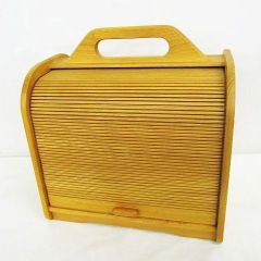 木製 レトロ コスメボックス 蛇腹 シャッター 鏡 予備木製ダボ付き 小物入れ Z003-0510-1