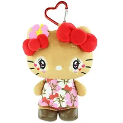 ハローキティ ポーチ ぬいぐるみポーチ コギャルマスコットポーチ ハイビスカス柄 平成レトロ おしゃれ SNS映え かわいい キャラクター サンリオ sanrio