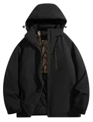 カジュアル 防風 大きいサイズ ウインドブレーカー 中綿 暖かい アウトウェア ダウン 防寒ジャケット アウトドア アウター 冬服 フード付き 登山 メンズ ダウンジャケット [Ｋａｙｉｙａｓｕ]