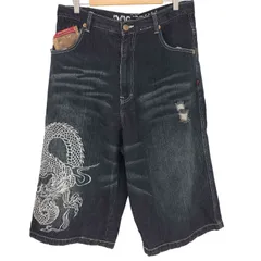 DOG TOWN ドッグタウン 龍柄刺繍入り ハーフパンツ W120cm DOG TOWN ドッグタウン 龍柄刺繍入り ハーフパンツ W120cm