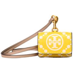 トリーバーチ エアーポッズケース プロ 第3世代 TORY BURCH レザー ロゴ ストラップ付 イヤホン airpods pro 3rd エアーポッズ ケース ゴールデンサンセット 88185