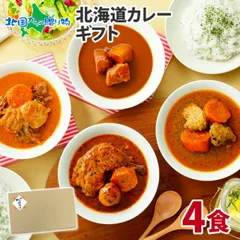 北海道スープカレー4食セット ギフト箱入 (北国チキンレッグ/南家/天竺/ココナッツ) ご当地カレー レトルトカレー レトルト食品 詰め合わせ チキンカレー 食べ比べ セット お土産 北海道土産 お返し お歳暮のサムネイル