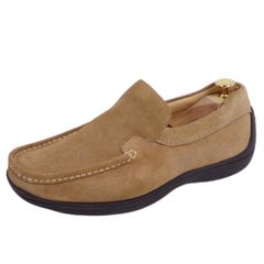 美品 クラークス Clarks ローファー スリッポン モカシン スウェードレザー シューズ メンズ 8(26cm相当) ブラウン