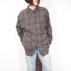 90's USA VINTAGE GAP CHECK PATTERNED FLANNEL SHIRT/90年代オールドギャップチェック柄フランネルシャツ
