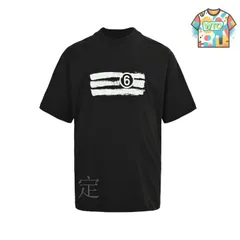 【今日特価】Maison Margiela 25ss スマッジド 6 プリント T シャツ-2