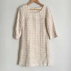 Rew de Rew ルゥデルゥ ワンピース ひざ丈スカート ツイードワンピース