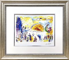 マルク シャガール「クリスマスの行列」作品証明書 展示用フック 限定エディション付複製画ジークレ 発送目安15～20営業日