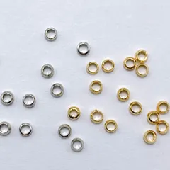 【300個】つぶし玉 3mm カシメ玉 シルバー ゴールド ハンドメイドパーツ アクセサリーパーツ