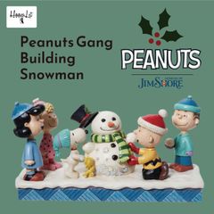 ジムショア スヌーピー ピーナッツギャング ＆スノーマン Peanuts Gang Building Snowman クリスマス フィギュア スヌーピー JIM SHORE おしゃれ インテリア アンティーク プレゼント ギフト 飾り 置物 雪だるま