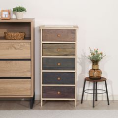 チェスト リビングチェスト 木製 桐 引き出し 引き出し収納 キッチン 収納 キッチン収納 リビング リビング収納 タイル天板 おしゃれ 5段 シンクエ２