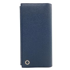 ブルガリ BVLGARI ブルガリマン 長財布 レザー 283811 ネイビー RFID(ICチップ)内蔵 メンズ【中古】