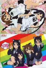 【中古】クリアファイル 唯＆梓(メイド服)/集合4人 A4クリアファイル ｢けいおん!!｣ アニメディア2010年6月号付録