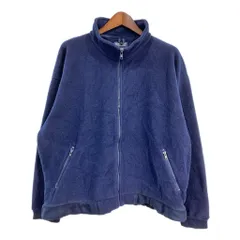 90年代 USA製 LANDS' END ランズエンド フリースジャケット ネイビー (メンズ XL) 中古 古着 S3370