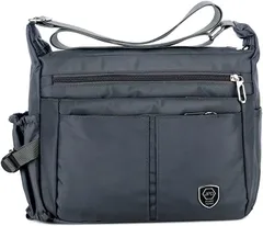 Amuself ショルダーバッグ メッセンジャー トート メンズ レディース A4 斜め掛け 肩掛け カジュアル アウトドア 防水 軽量 大容量( グレー)