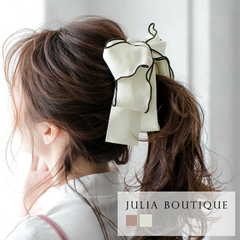 JULIA BOUTIQUE（ジュリアブティック）】パイピングリボンヘアクリップ・バナナクリップ