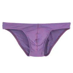 ブリーフ ショーツ メンズ ビキニブリーフ ローライズ シンプル 杢柄 セクシー サラサラ ストレッチ 立体縫製 薄手 スポーツ 黒  紫 紫 緑 青 M-3L ms-002