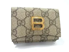 GUCCI BALENCIAGA 財布 コラボ 三つ折財布/ 限定品】GUCCI × BALENCIAGA ザ ハッカー GGスプリーム 三つ折り