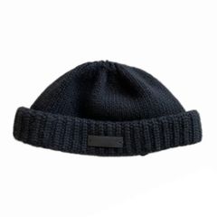 Cashmere Wool Beanie レザーロゴプレートカシミアニットビーニー