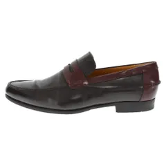 GUCCI (グッチ) レザー ローカットシューズ コインローファー バーガンディ