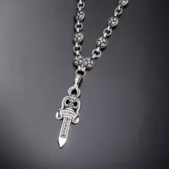 新品 ソード 剣 クロス 十字架 ネックレス ペンダント ファッション アクセサリー メンズ レディース シンプル ロック メタル ゴシック かっこいい 韓国 韓流