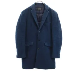 ナノユニバース 長袖 中綿 テーラードジャケット L ネイビー系 nano universe メンズ 古着 【240115】