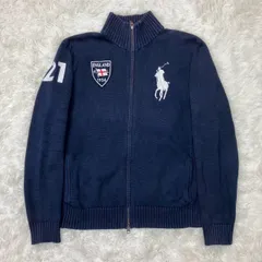 ラルフローレン コットン ドライバーズニット ダブルジップ polo 90s POLO by Ralph Lauren ハーフジップコットンセーター 90s - メルカリ