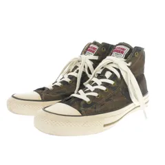 ヒステリックグラマー HYSTERIC GLAMOUR タイガーカモ キャンバス ハイカットスニーカー 靴 9 カーキ 緑のサムネイル