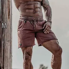 [M]メンズ ファッション 服 男性用 オシャレ シンプル 大人 かっこいい 大きいサイズ ストリート 紳士服 レトロ ロー エッジ スポーツ ズボン ランニング カジュアル 通気性 スリーハーフ パンツ ストレッチ トレーニング フィットネス パンツ 綿
