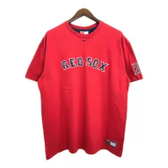 00年代 NIKE ナイキ MLB ボストン・レッドソックス 半袖Ｔシャツ プロチーム メジャーリーグ レッド(メンズ XXL)中古 古着 T9369