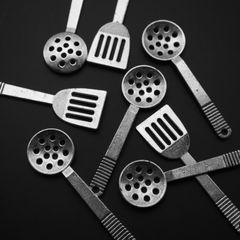 10個 銀古美 アンティーク風 シンプル お料理グッズ チャーム メタルパーツ