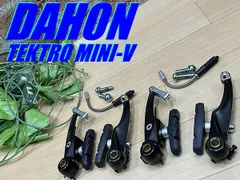 テルスポ イチ推し!! 未走行品!! DAHON 完成車外し TEKTRO MINI-V BRAKE SET BK 前後Vブレーキセット ミニV 95mm ダホン ロゴ クロス MTB ミニベロ ロード シクロ クロスバイク D-401のサムネイル