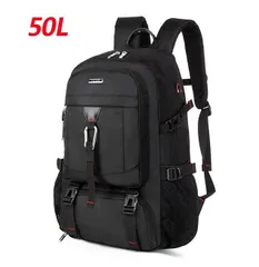 ビジネスリュック 50L 大容量 ポケット多数 仕切り A4サイズ ファスナー付き イヤホン穴 パソコンバッグ ナイロン 17インチ