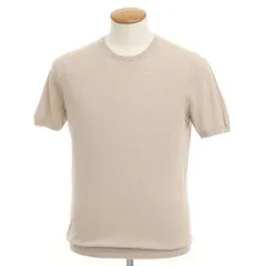 【新品】タリアトーレ TAGLIATORE ハイゲージコットン クルーネック 半袖ニット ベージュ【サイズ48】【メンズ】のサムネイル
