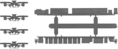 動力台車枠・床下機器セット A-20 （FS539＋4045AM）  【グリーンマックス・8505G】 「鉄道模型 Nゲージ オプションパーツ」のサムネイル