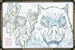 【中古】ポストカード 嘴平伊之助 ポストカード 「劇場版 鬼滅の刃 無限列車編×ufotable DINING 第3期」 お楽しみくじ Wチャンス賞 おすそ分け景品