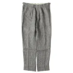 BERNARD ZINS ベルナール ザンス パンツ サイズ:FR 38 BEAMS F ビームス ツータック グレンチェック リネン ニット ツイード スラックス トラウザー パンツ ホワイト ブラック 白黒 ブランド カジュアルのサムネイル