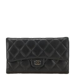 シャネル マトラッセ ココマーク ブラック ラムスキン レディース CHANEL【228-21293】