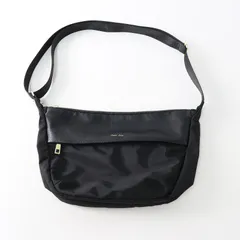 レガートラルゴ Legato Largo グロッシーコンビ ミニショルダーバッグ/ブラック ハンドバッグ フェイクレザー 撥水加工【2400014347111】